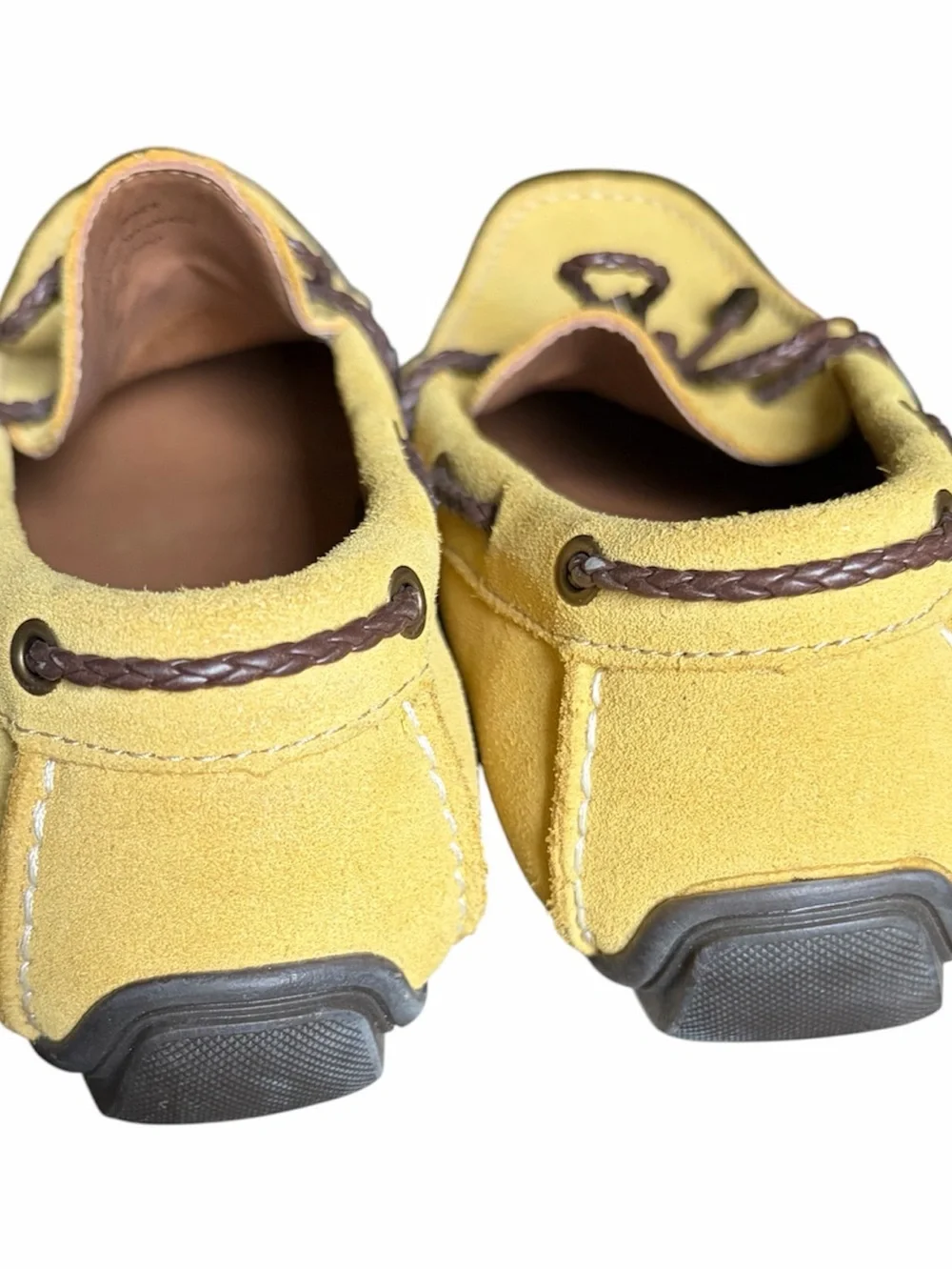 Alfani Men’s Yellow Suede Moccasin Loafers
